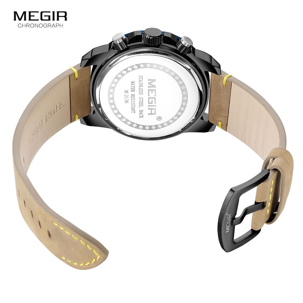 Megir stainless steel hot sale back water resistant